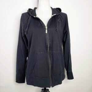 Champion All Blackout Full Zip Hoodie Jacket L